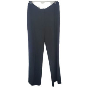 Black Wide-Leg Women's Pants - Sleek V-Waist Design